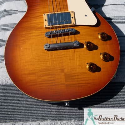 1990 Greco "Mint Collection" EG59-60 1958-59 Les Paul Standard Copy  - Vintage SunBurst - Made in Japan (FujiGen) - Pro Set-Up w Perfect Frets/Action/Intonation image 7