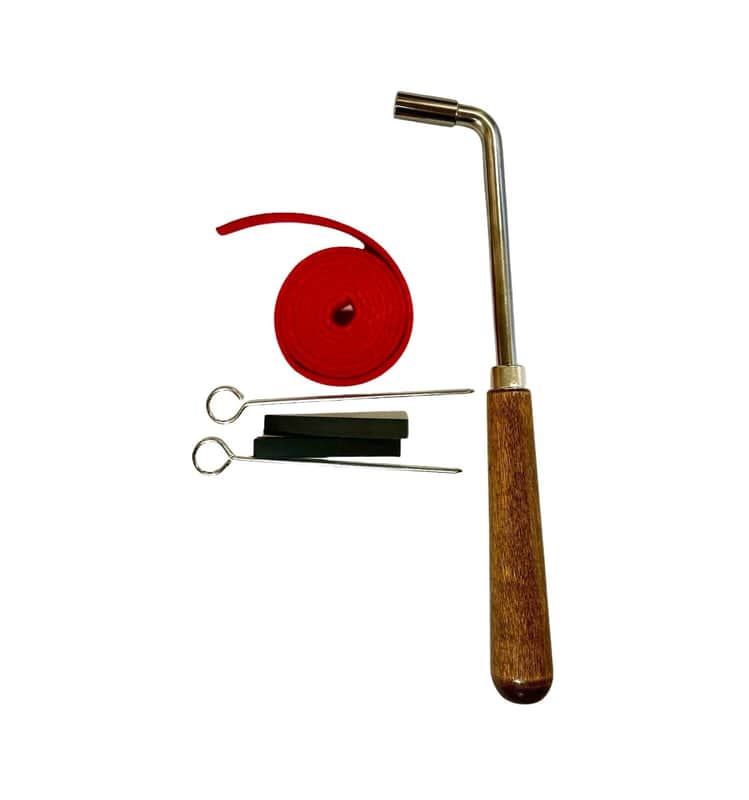 USA Made Piano Tuning Hammer & Mute Kit – Star Tip Tuning Lever with Temperament Strip & Rubber Mutes image 1