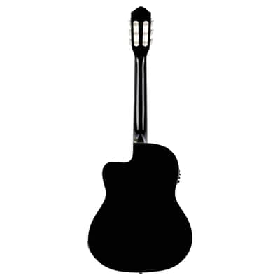 Ortega RCE145BK Family Series Pro Solid Spruce Top Mahogany Neck Cutaway Nylon 6-String Classical Acoustic-Electric Guitar w/Gig Bag image 3