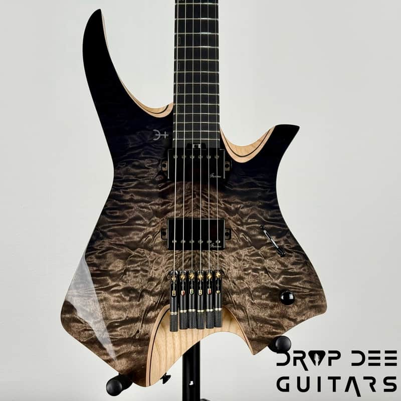 Infinia Neptune Headless Electric Guitar w/ Bag - Obsidian Black image 1