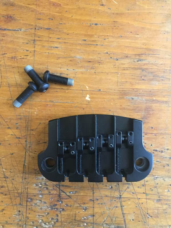 Hipshot 3 Point Retrofit Bass Bridge for Gibson Basses 2015 Black Matte image 1