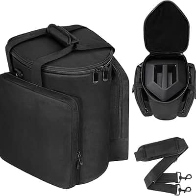 Carrying Bag Travel Case Compatible with Portable Bluetooth Speaker Cover, Storage Case with Shoulder Strap & Accessory Pocket for Microphone,Charger,Cable,Accessories image 1