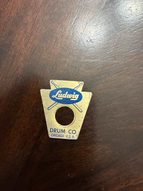 Ludwig Keystone Badge 1950’s - Blue/Gold image 1