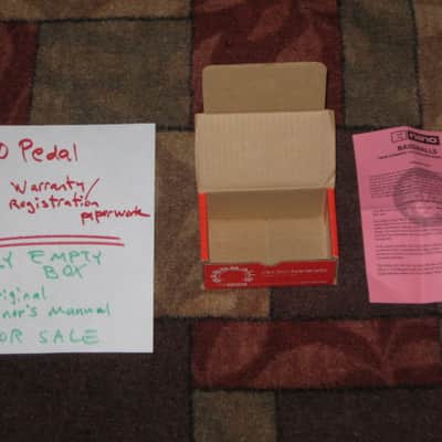 kind of lightly handled Electro-Harmonix EMPTY CARDBOARD BOX and original Owner's Manual ONLY for Nano BASSBALLS Twin Dynamic Filters for Bass (NO pedal, NO warranty / registration paperwork) 2010s image 2