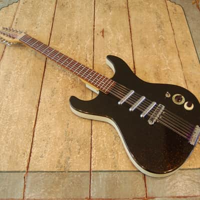 Danelectro Hodad Electric 12 String w/ Waterslide Guitars Baritone Rubber Bridge Conversion - Mosrite Body Early 2000s - Soft Case Included image 3