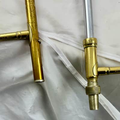 King 606 Student Model Tenor Trombone - Clear-Lacquered Brass image 16