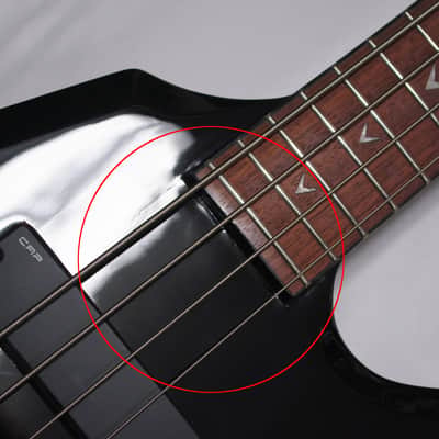 Dean Razorback Bass 4-string electric bass guitar NEW Classic Black RZR BASS CBK- CAP pickups - Blemished image 7