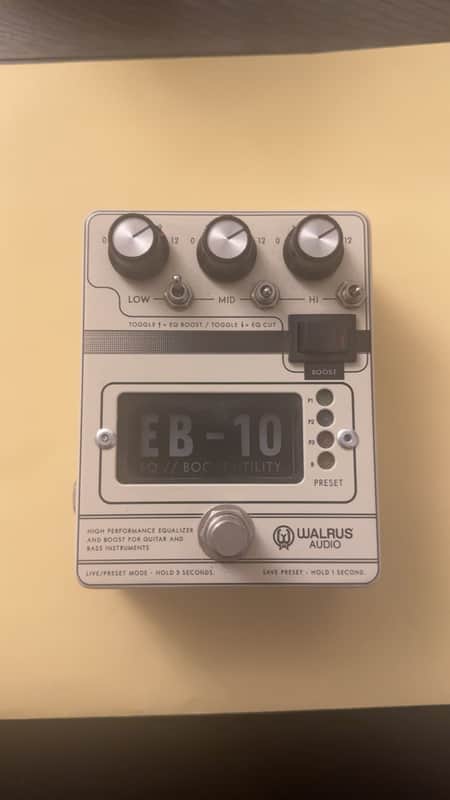 Walrus Audio EB-10 Preamp/EQ/Boost 2020 - Cream image 1