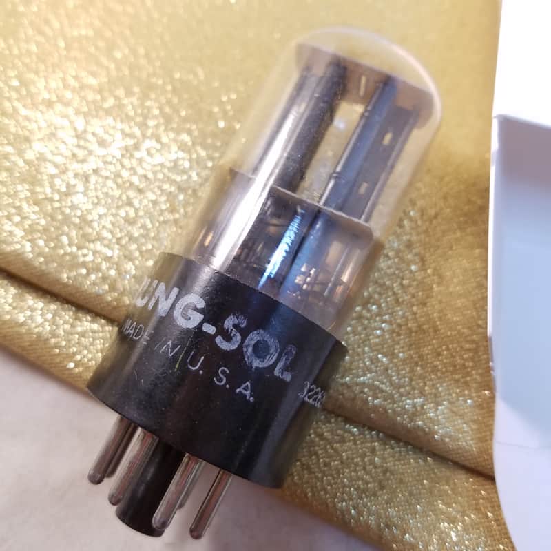 Tung-Sol 6SN7GT tNOS AT1000 TESTED Vacuum Tube T6 "Tall Boy" black plate dual triode 1956 image 1