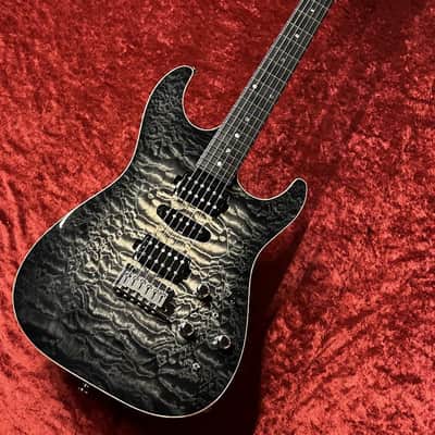 T's Guitars DST-22 Piezo "AAAAA Quilt Maple Top,Roasted Falme Neck!!"【USED】 [Made in Japan] [GSB019] image 2