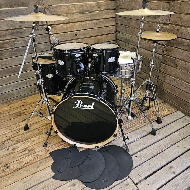 Drum Kit Pearl Vision Birch Complete Black USED! RKVB100626 image 1