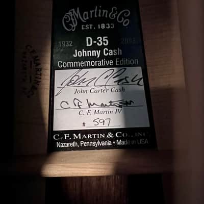 Martin D-35 Johnny Cash Signature Limited Edition 2007 Commemorative Edition image 4