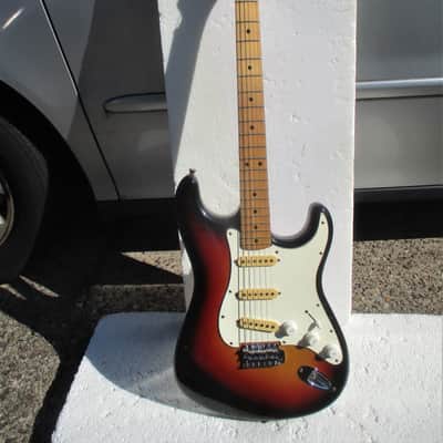 Fresher Straighter Guitar, 1970's, Japan,  Sunburst Finish,  Plays And Sounds Good, Gig Bag image 1
