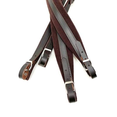 Petosa V-106 Classic Accordion Straps (40"-45.5") Brown image 1