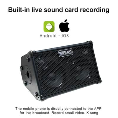 Acoustic Guitar Amplifier, 80 Watt Portable Bluetooth Amp for Guitar Acoustic image 3
