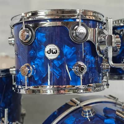 Used DW Collectors VLT 333 Maple 7pc Drum Set Blue Moonstone - Very Good image 6