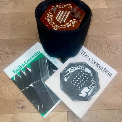Nice Mahogany Stagi A48 English Concertina, Includes Soft Case & Books Made in Italy ! image 8