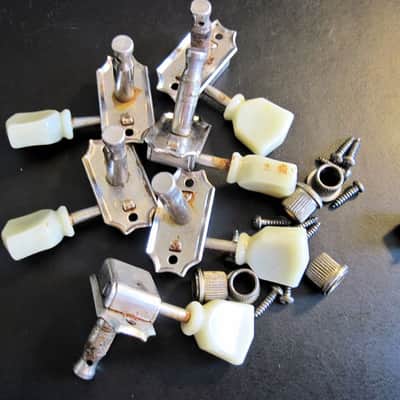 Gibson Kluson Deluxe Single Ring Keystone Tuners Aged Nickel from Les Paul R9 1959 Historic Reissue image 8