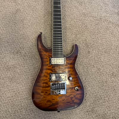 ESP LTD KS-7 Ken Susi Signature Dark Brown Sunburst w/ D Activators image 2