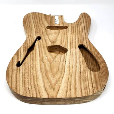 Brio 1 piece Roasted Swamp Ash Body T-style Thinline - Unfinished 3.2lb image 3