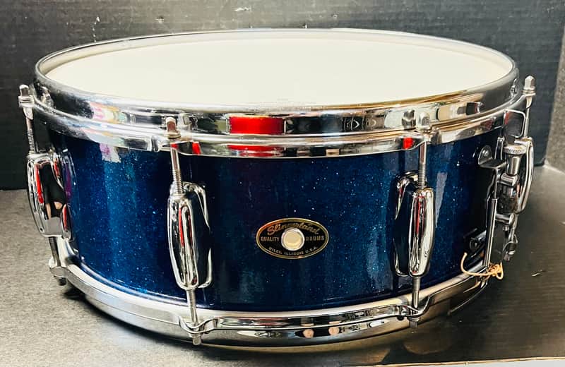 Slingerland 14x5” Hollywood Ace Snare Drum 1962 - Blue Sparkle image 1