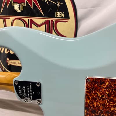 Fender Limited Edition American Professional II Stratocaster Thinline Semi-Hollow Body Electric Guitar - Transparent Daphne Blue image 13