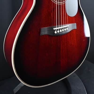 PRS SE P20E Parlor Acoustic Guitar Fire Red Burst #422 image 5