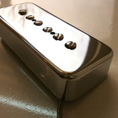 SOAP BAR P90 Pickup 1pc Metal CHROME PLATED Nickel Silver Cover Vintage  Gibson Epiphone Custom Shop Q image 1