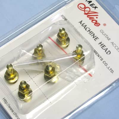 ALICE Machine heads SEALED Guitar tuners GEARS tuning KEYS - GOLD image 3