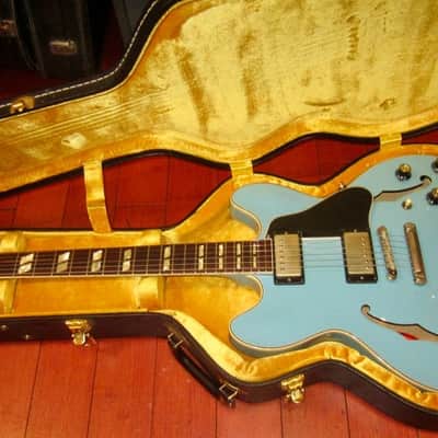 2016 Gibson Custom Shop ES-345 (1964 reissue) Frost Blue w/ Original Case and Certificate image 14