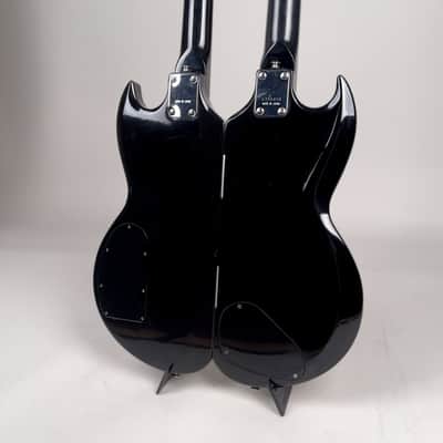 1975 Black Ibanez 2402 "Spot" Model "Experimental" Model Splittable Double Neck 3 Made w/OHSC image 6