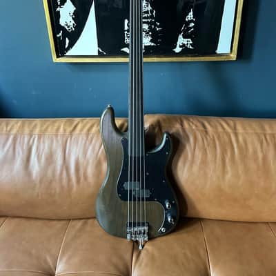 Warmoth 5 String Fretless Precision Bass 1990's - Mocha Brown image 2