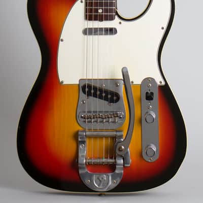 Fender Telecaster Custom with Bigsby Solid Body Electric Guitar (1968), ser. #219957, original black tolex hard shell case. image 3