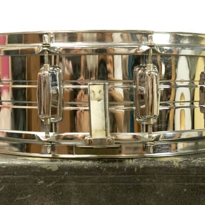 1970s Pearl 5x14 Chrome Over Steel Snare Drum image 9