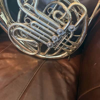 Holton H179 Farkas Professional Model Double French Horn 2010s - Clear-Lacquered Nickel-Silver image 2
