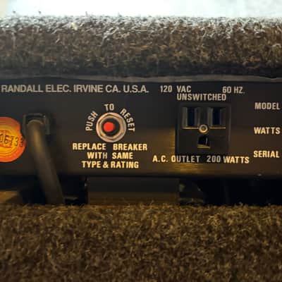 Randall RG80-112SC 2-Channel 80-Watt 1x12" Solid State Guitar Combo 1980s - Black image 7
