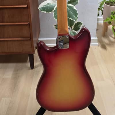 1962 Fender Musicmaster Sunburst FLAME Neck PRE-CBS Brazilian Rosewood slab board Maroon Burst American Vintage 60s 1960's USA baby stratocaster 3/4 short scale figured Music Master guitar image 21