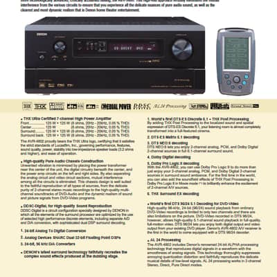 Denon AVR-4802 125 Watts Per Channel Receiver, Mint Condition image 12