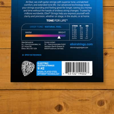 Elixir Optiweb Coated Nickel Plated Steel Electric Guitar Strings - 9-42 image 2