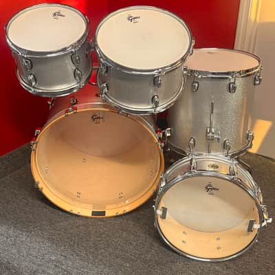 Gretsch Drums Catalina Maple 5 Piece Shell Pack with Snare Drum Silver Sparkle image 11