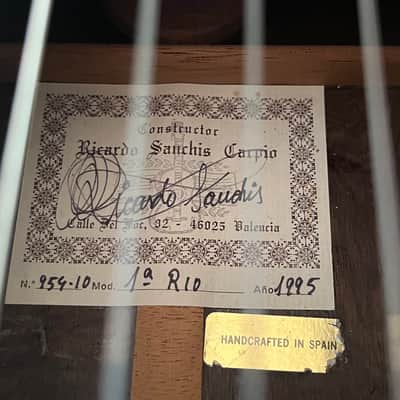 Ricardo Sanchez Carpio 1A classical guitar Brazilian Rosewood! 1A Rio 1995 - Nitro Lacquer image 14