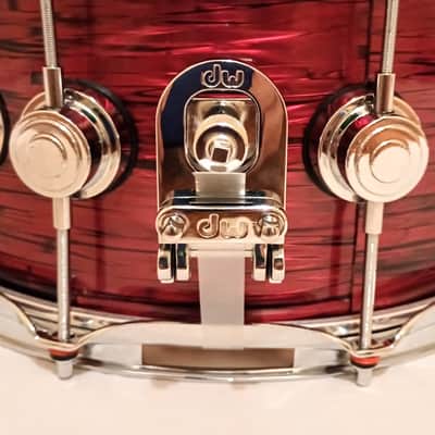 DW MODIFIED SNARE DRUM (C VIDEO) W/ MUFFLER - RED OYSTER WRAP-FREE SHIP TO C-USA! image 7
