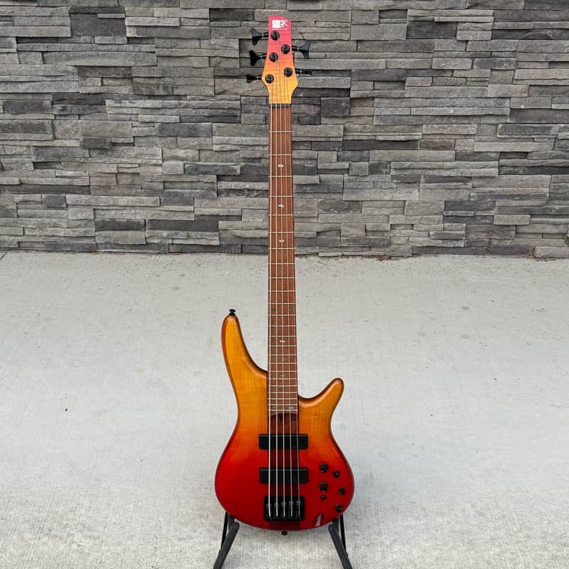 Ibanez SR875 5-String Bass, Autumn Leaf Gradation image 1