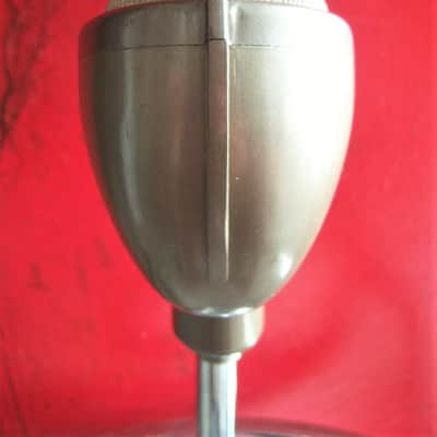Vintage RARE 1950's Turner P25D dynamic microphone brown w period stand & cable image 8
