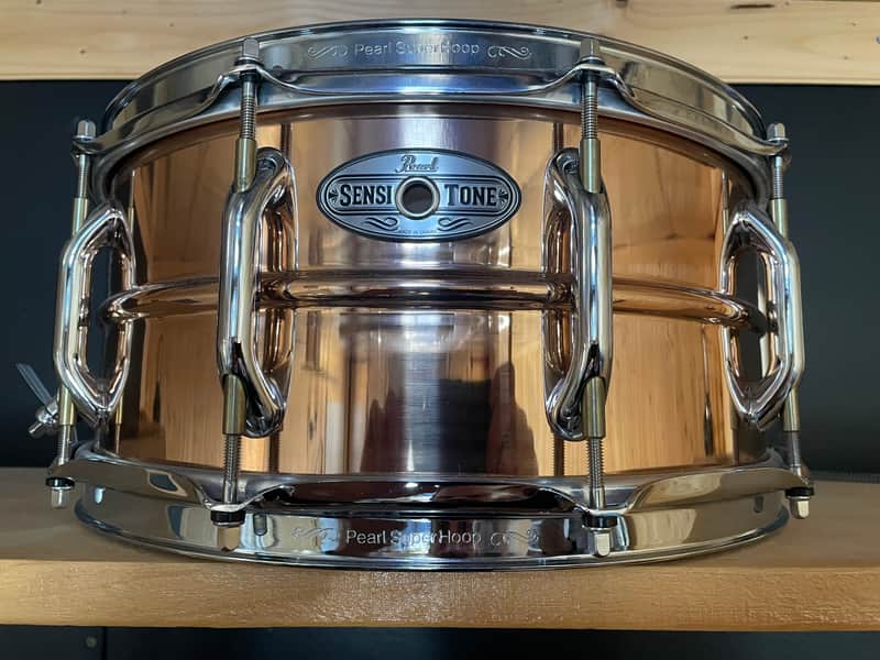 Pearl STA1465PB SensiTone 14x6.5" Premium Beaded Phosphor Bronze Snare Drum 2014 - 2020 - Bronze image 1