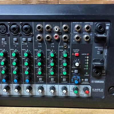Yamaha EMX2 10 Channel 220-Watt Powered Analog Mixer 2010s - Gray image 1