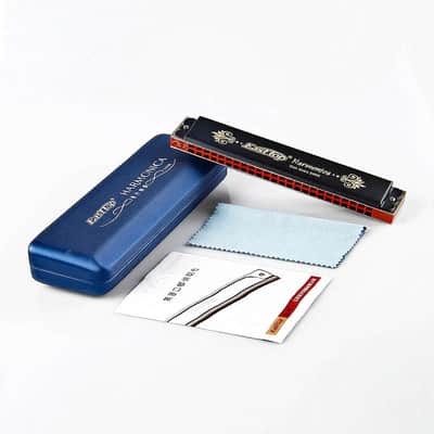 24holes Professional Harmonica for Harmonica Lover Key of A image 2