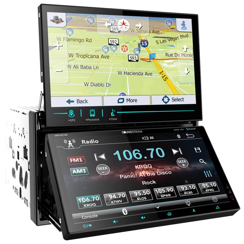 Soundstream VRN-DD7HB DUAL 7" 2-DIN DVD/CD Touchscreen Headunit w/ Navigation & PhoneLink image 1