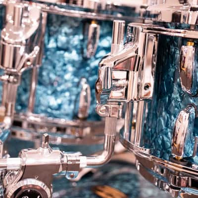 Pearl Masters Maple/Gum Drum Kit #736 Turquoise 22" 10" 12" 16" image 4