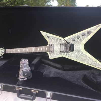 Dean Stealth Snakeskin Dime Razorback RARE Electric Guitar w/ Hard Shell Case image 2